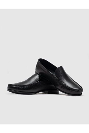 Cabani Hakiki Deri Siyah Erkek Loafer