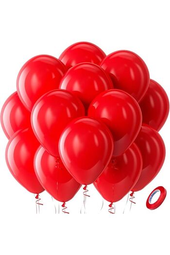 BALON DİYARI Red Balloon 25 Pieces Metallic - Premium