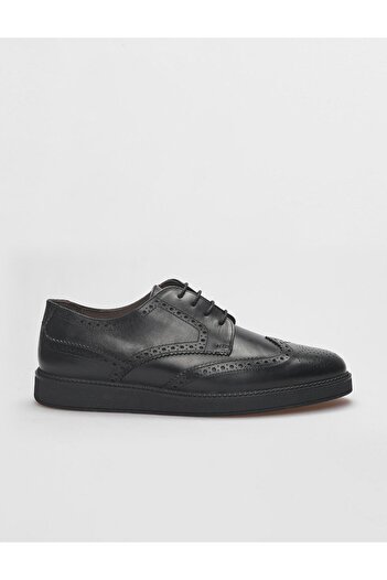 Cabani Ανδρικά casual παπούτσια από γνήσιο δέρμα μαύρα Lace-Up