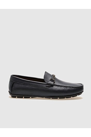 Cabani Ανδρικό Loafer από γνήσιο δέρμα Navy Blue Buckle