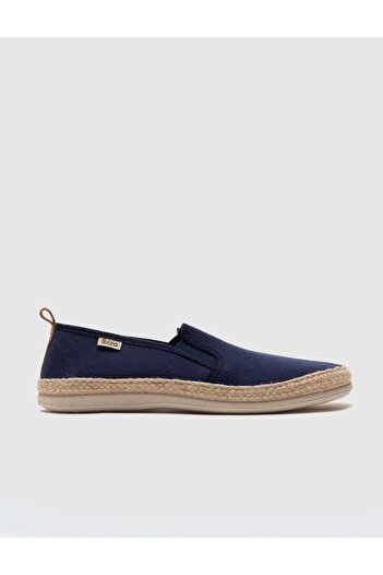 Cabani Men's Daily Navy Blue Straw Shoes