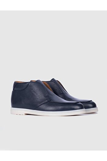 Cabani Ανδρικές casual μπότες από γνήσιο δέρμα Navy Blue