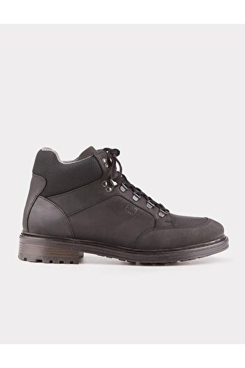 Cabani Ανδρικές casual μπότες από γνήσιο δέρμα Thermo Sole Μαύρο Lace Up
