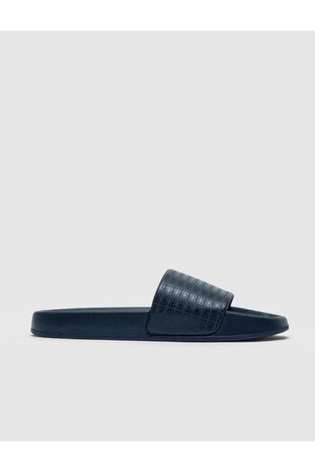 Cabani Navy Blue Rubber Sole Men's Slippers