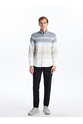 LC Waikiki LCWAIKIKI Classic Regular Fit Long Sleeve Striped Men's Shirt