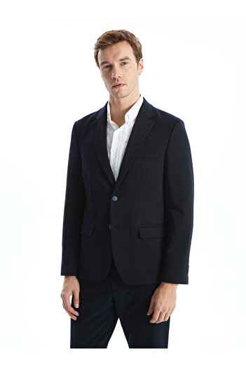LC Waikiki Navy Blue Slim Fit Men's Blazer Jacket