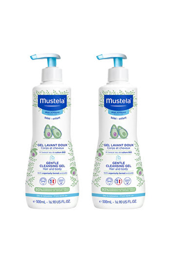 Mustela Pack Of 2 Gentle Baby Cleansing Gel, 500ml