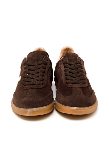 John May Kadın / Kız Sneaker ( Günlük) RC-25Y-088-M-VADE John May Kahve Süet-Bej Deri