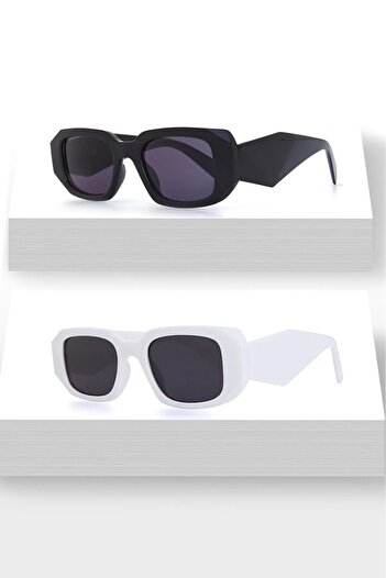 Nilu Moda 2-Piece Deal Product Black and White Sunglasses