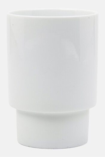 Kela Makira Toothbrush Cup Holder Wall Mount, White