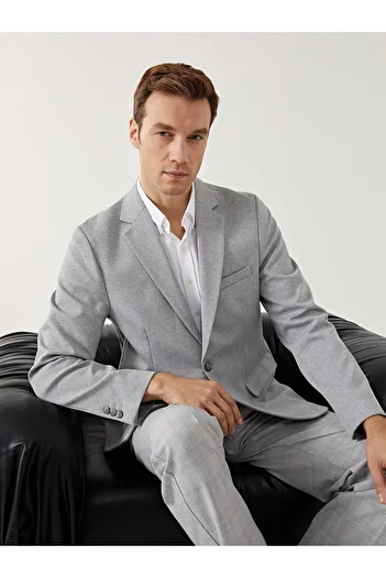 LC Waikiki Gray Slim Fit Men's Blazer Jacket