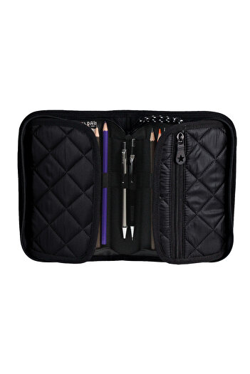 Jacbag Cover Soft-Hard Cover Quilted Pencil Case with Bookmark