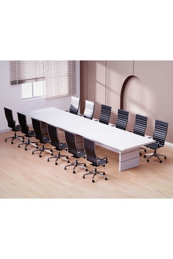 Mahmayi Zelda Conference Table | Office Conference cum Meeting Table, White_480cm