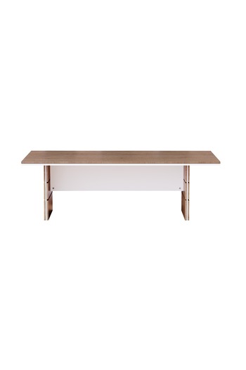 Mahmayi Zelda Conference Table Truffle Brown Davos Oak | Office Conference cum Meeting Table_240cm