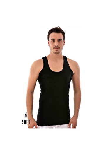 KEYAL Tutku Men's Gray 6 Pack Ribana Classic Undershirt Elf568T0102Ccm6