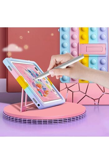 TEKNETSTORE Samsung Galaxy Tab A9+ Plus 11 Inch Tablet Compatible Popit Case with Stand Children's Case with Strap Sm-X210