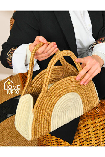 HomeTurko Bohemian Women's Bag, Jute Women's Bag, Ethnic Pattern Women's Bag, Hand Bag, Jute Bag,