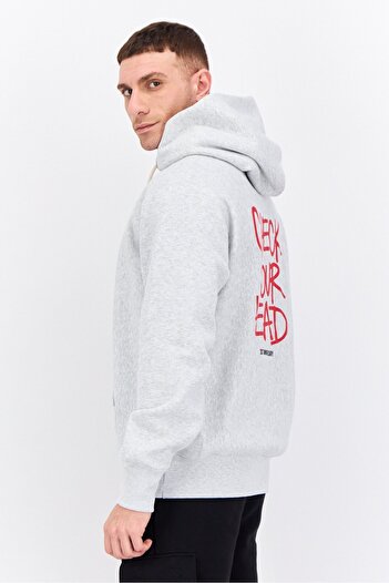 Champion Men Sportswear Fit Long Sleeves Running Sweatshirt, Light Grey