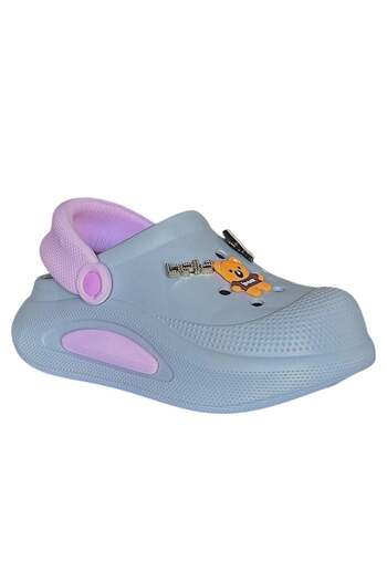 Akınal Bella E468 Ice Gray/Pink Women's Sabo Slippers