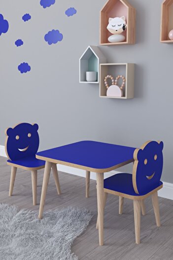 HOMS Bambi Homs blue children's table + 2 chairs set