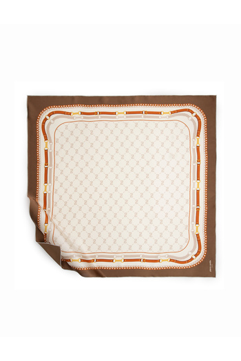Pierre Cardin Brown Silk Scarf 50307816 -Vr029