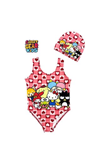 Gadget Gear Boned Swimsuit with Print Detail for Girl