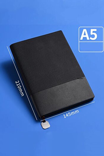 SEDEF SİLVER Soft Cover Stylish A5 Office Business Note Student Notebook Souvenirs Faux Leather Lined Agenda Notebook