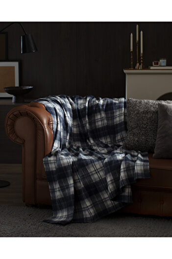 Madame Coco Talcy Tv Blanket - Gray/Indigo Model