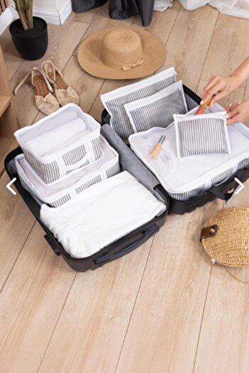 MasterCar Striped Suitcase Organizer Suitcase Organizer 6 Pieces Laundry Organizer Organizer Scrap