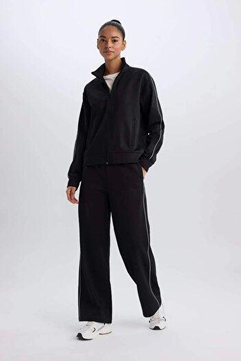 DeFacto Defactofit B3987 - Wide Leg and Elastic Waist Pique Sweatpants