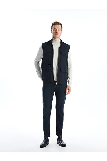 LC Waikiki Lcw Standard Mold Stand Collar Men's Vest