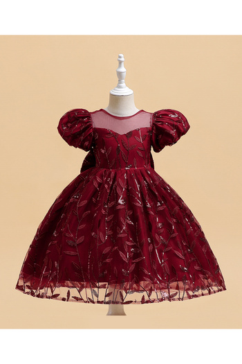 Mark & Mia Mark & Mia Bow Embroidery Detailing Party Dress - Maroon