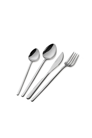 The Mia Giallo Silver 24 Piece Spoon and Knife Set