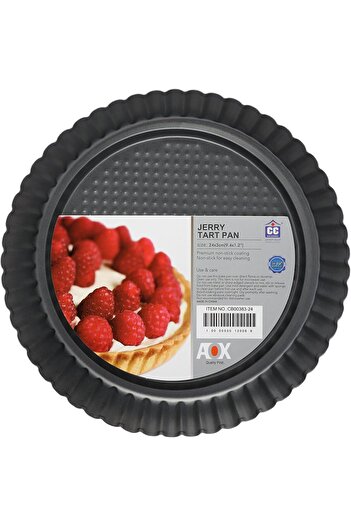 cc bin shihon 24cm Round Non-Stick Tart Pan | High Carbon Steel Tart and Cheesecake Mold