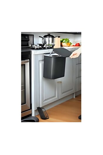 Roza's Home Clamshell Cabinet Trash Can, 15 Liter Functional Clamshell Adhesive Trash Can
