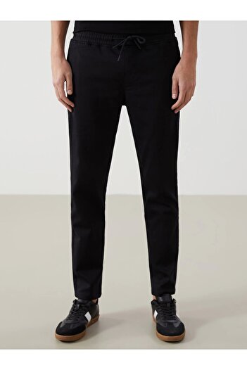 LC Waikiki Lcw Casual Black Slim Fit Dobby Men's Trousers