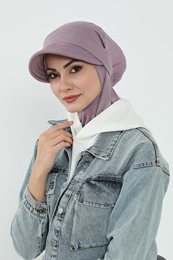Aisha's Design Αποσπώμενο καπάκι με προσωπίδα, τουρμπάνι, B-82, λιλά