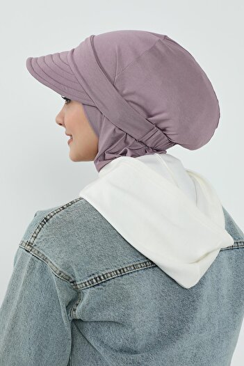 Aisha's Design Αποσπώμενο καπάκι με προσωπίδα, τουρμπάνι, B-82, λιλά