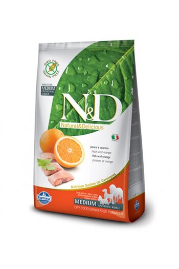 N&D Ocean Balıklı Portakallı Tahılsız Yetişkin Köpek Maması 12 Kg