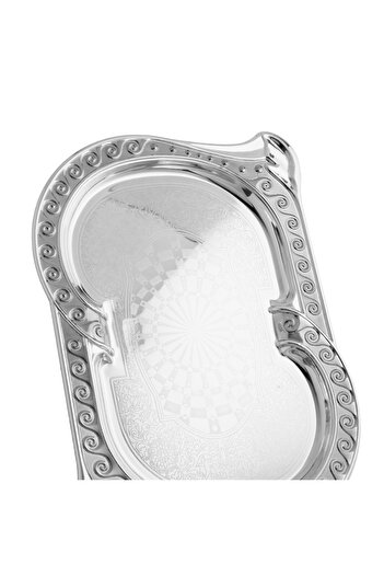HIC Steel Serving Tray Silver Color 35 cm