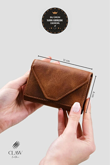 clawleather Θήκη για κάρτα ακορντεόν από γνήσιο δέρμα