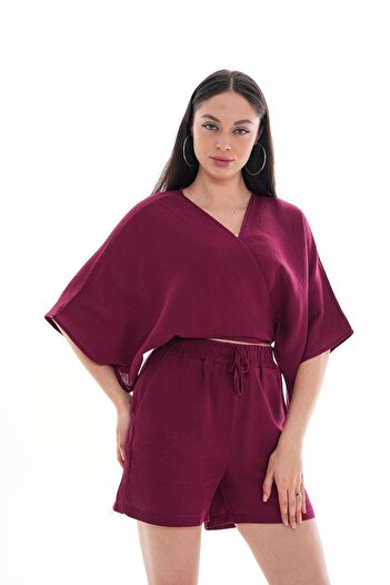 ŞİMAL Women's Front Tie Muslin Bolero 250000   -