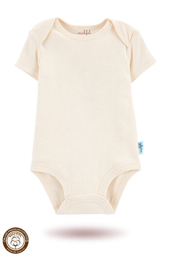 MAHFEL 7 Color Organic Unprinted Short Sleeve Baby Bodysuit