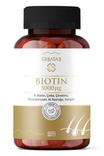 Erbatab 60 CapsulesBiotin- Çınko Black Cumin, Sheepskin, Horsetail, Heir Extract