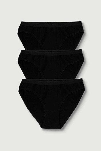 ENTAHA Tutku Women's Black 3 Pack Bikini Panties Elf568T0635Ccm3