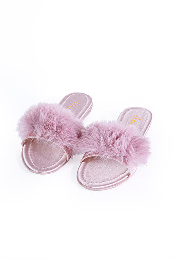 Lunoche Nightwear Feather Women's Dowry Slippers Stylish Daily House Slippers Ornate Dowry Birth Guest Bridal Slippers
