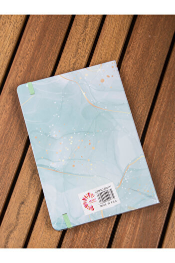 MUKKO HOME Mermer Desenli Kalın Kapaklı Çizgili Lastikli Defter – 80 Yaprak