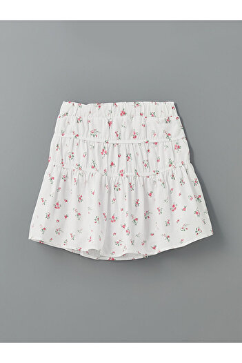 LC Waikiki LCW Kids Elastic Waist Floral Girl's Skirt