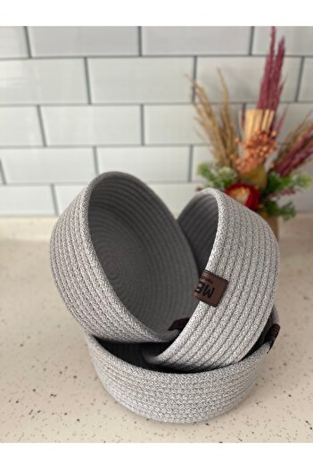 MADAM 3-Piece Jute Wicker Basket Set - Handcrafted - Multi-Purpose Organizer - Bathroom, Kitchen and Garden Accessory
