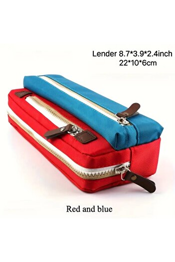 GlassySKY Large Capacity Multi-Compartment Oxford Fabric Pencil Case Pen Holder